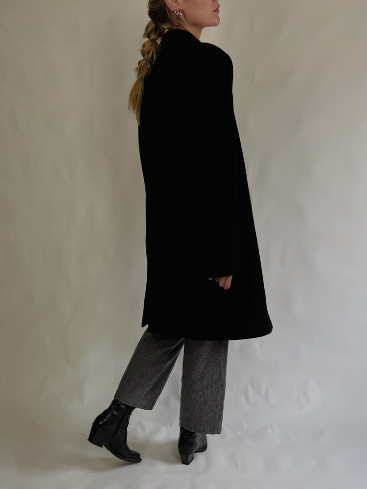 Cashmere Wollmantel Schwarz