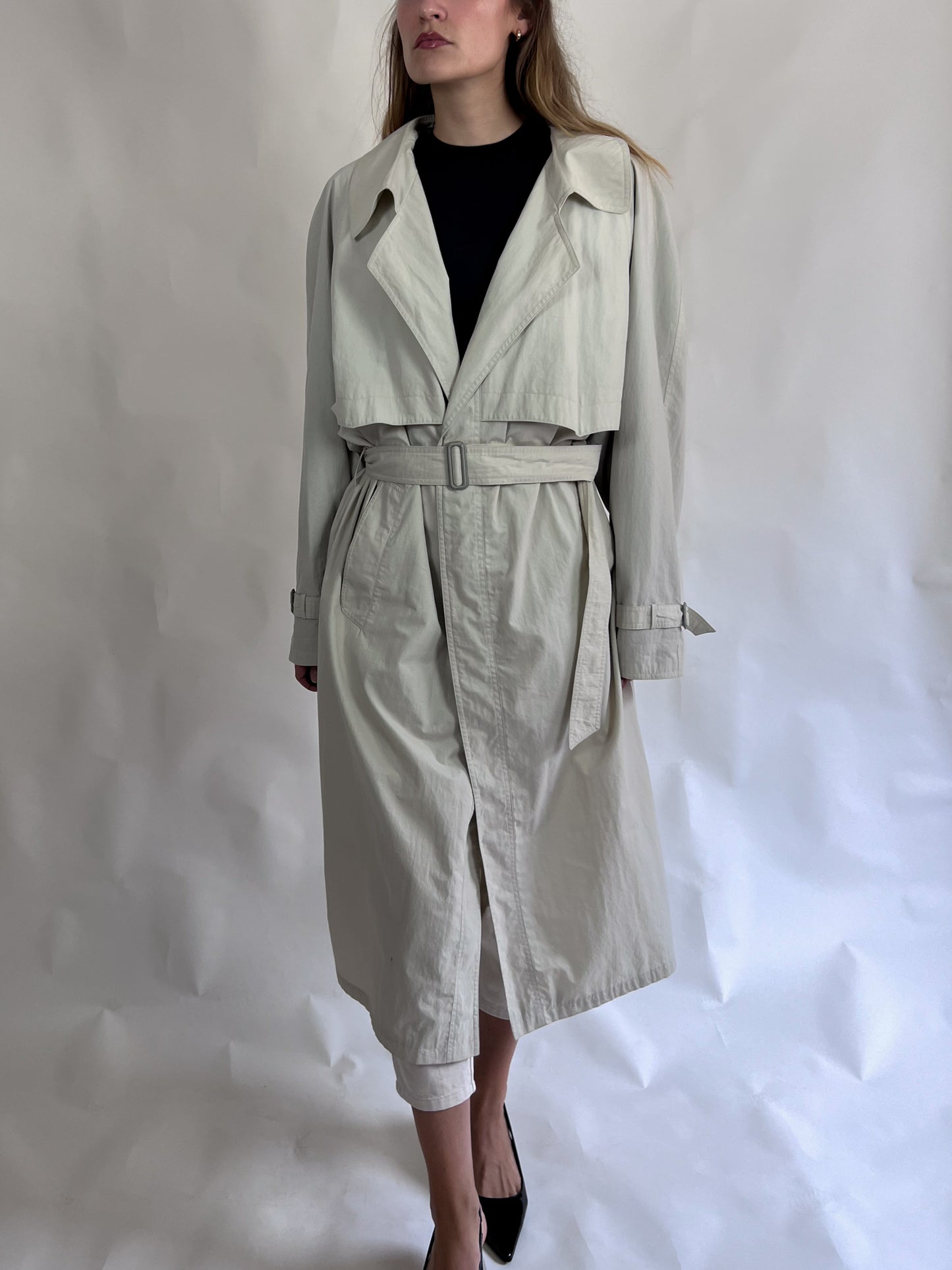 Vintage Trenchcoat Bugatti Hellgrau